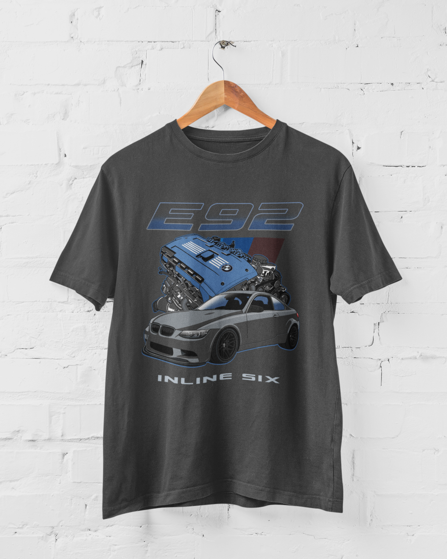 BMW E92 N54 T-Shirt, Inline Six Twin Turbo, Car Enthusiast