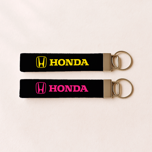 1 Black Honda Sublimated Wristlet Keychain
