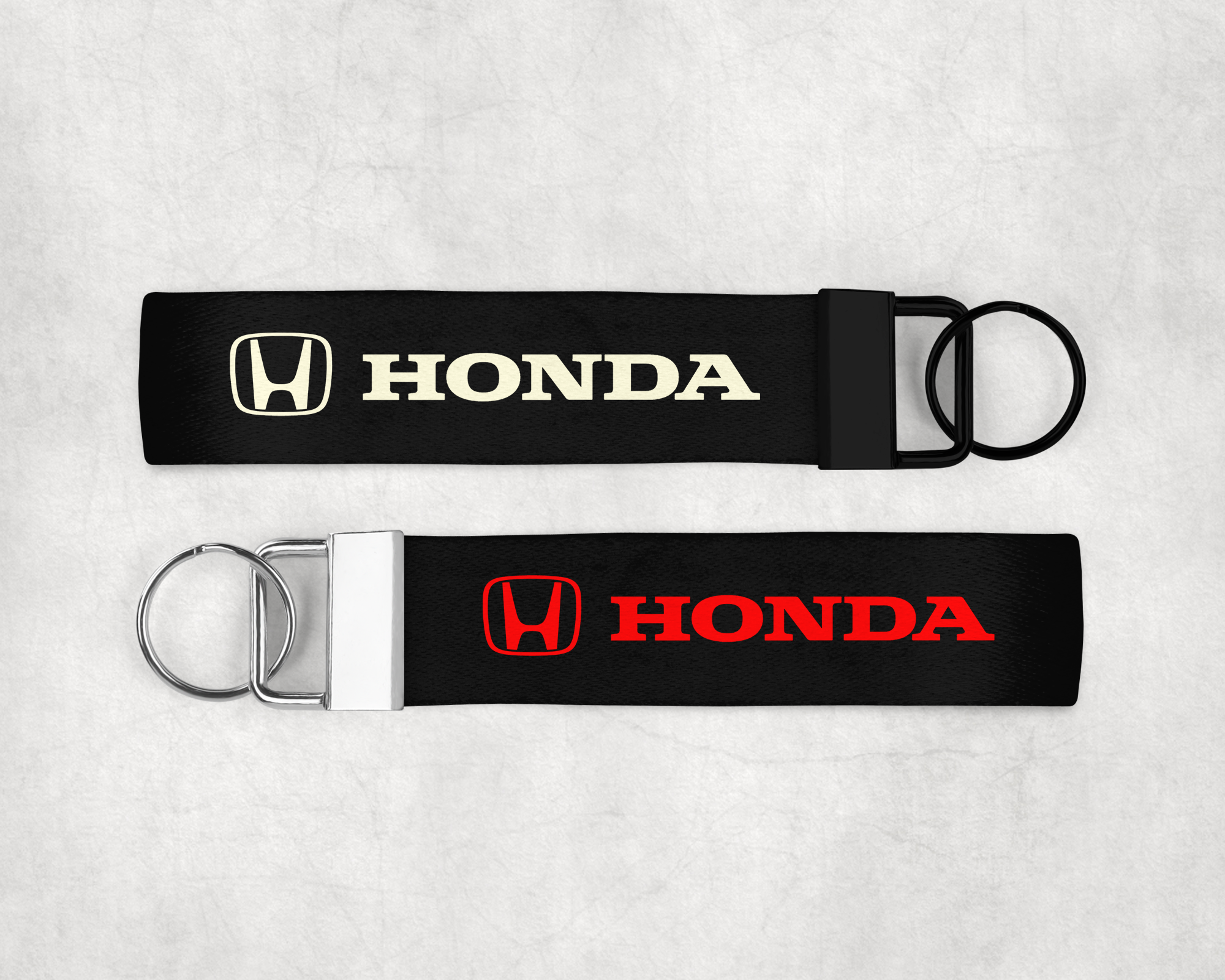 1 Black Honda Sublimated Wristlet Keychain