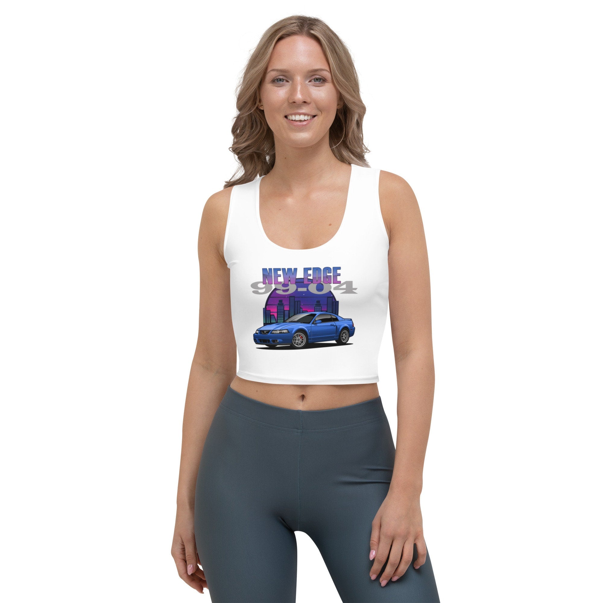 Classic Car Retro New Edge Mustang Crop Tank Top