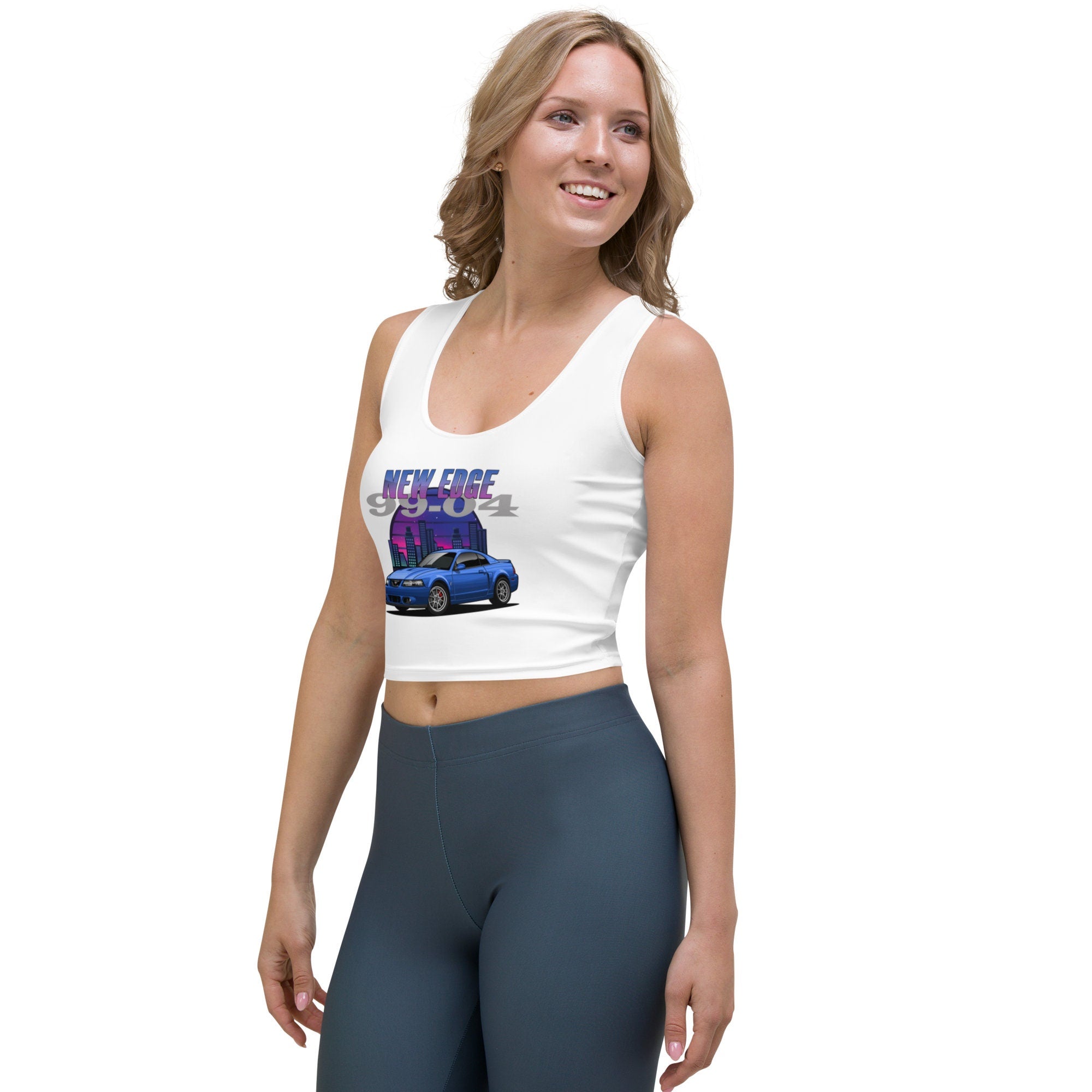 Classic Car Retro New Edge Mustang Crop Tank Top