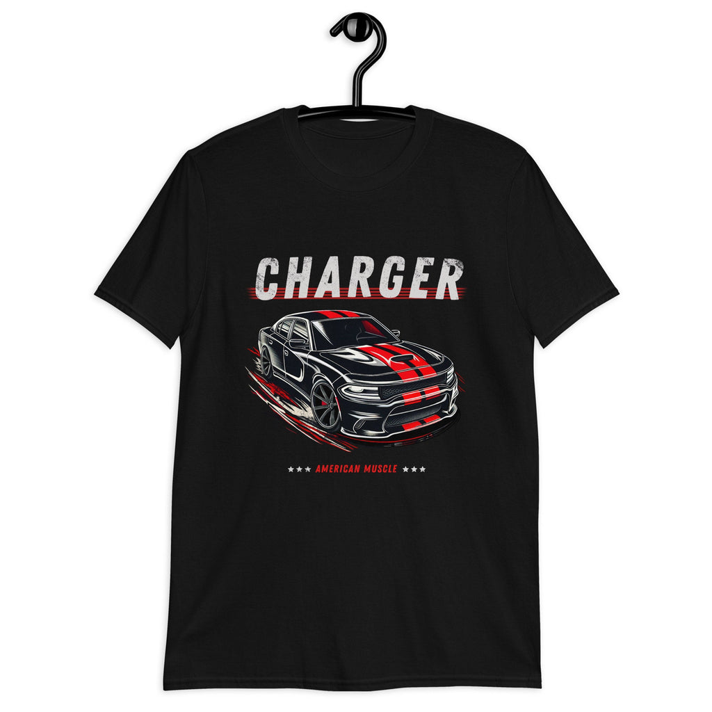 American Muscle: Black & Red Dodge Charger Unisex Tee
