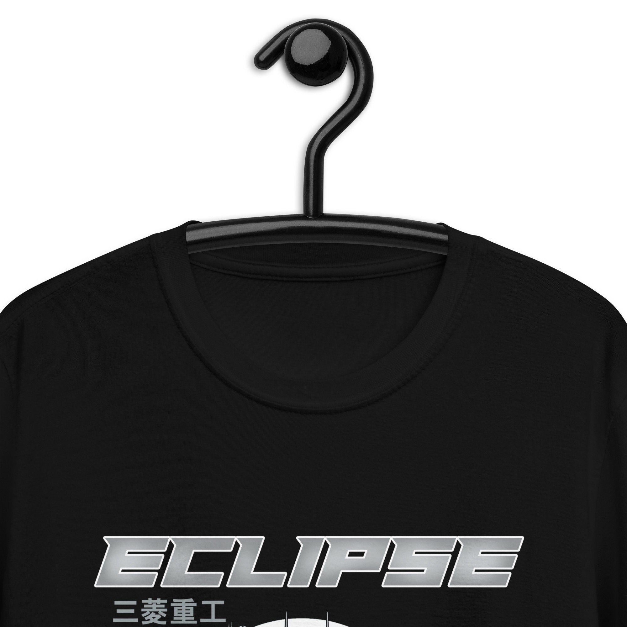 Urban Skyline: Unisex Mitsubishi Eclipse Cityscape T-Shirt in Black