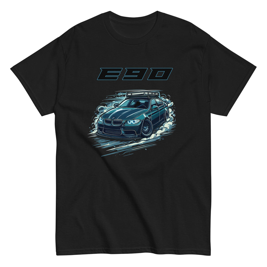 E90 Drift BMW Mens Classic Short Sleeve Black T Shirt