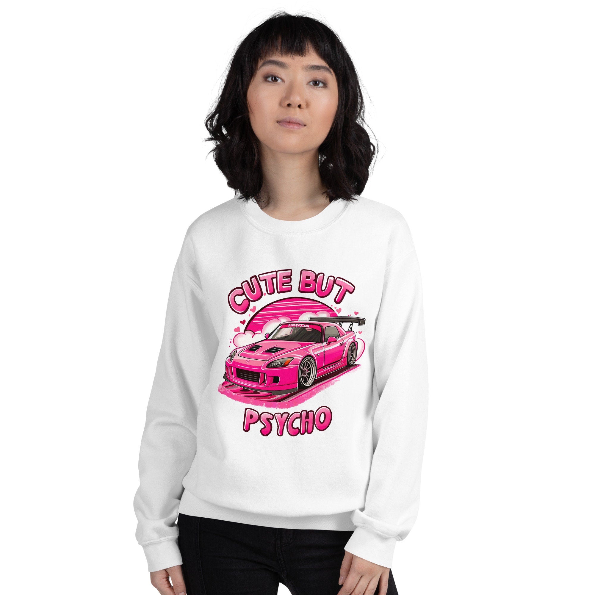 Women’s Suki S2K Honda Pink Anime Style Racecar Unisex Sweatshirt