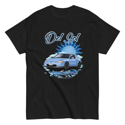1995 Blue Honda Del Sol Celestial Car Unisex classic tee