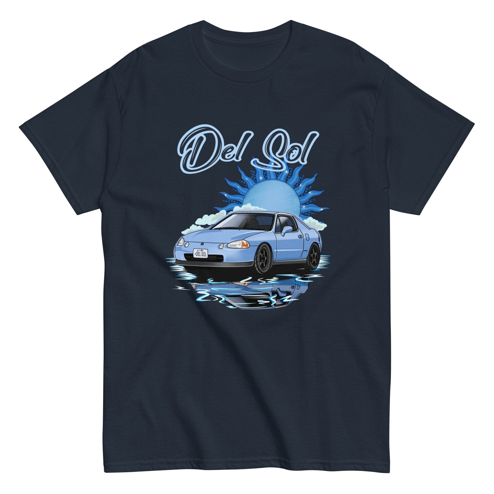 1995 Blue Honda Del Sol Celestial Car Unisex classic tee