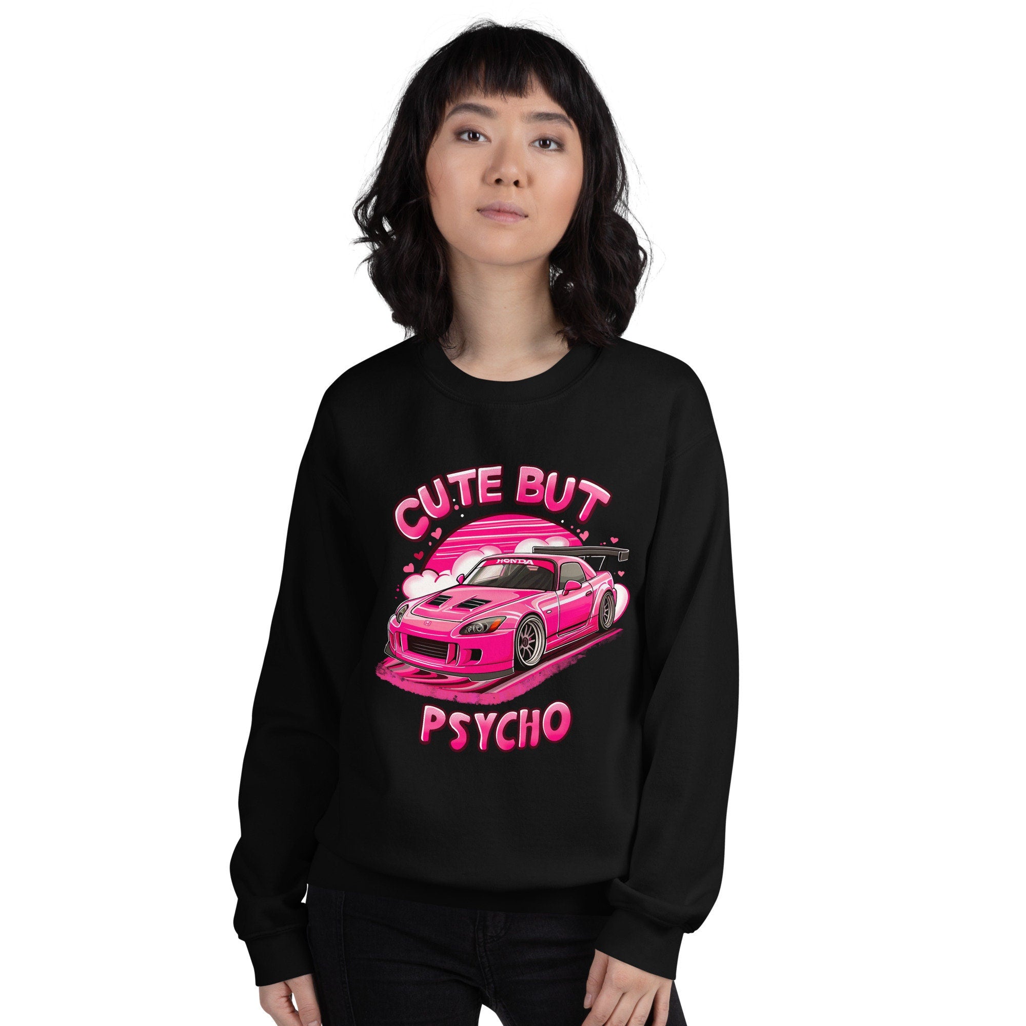Women’s Suki S2K Honda Pink Anime Style Racecar Unisex Sweatshirt