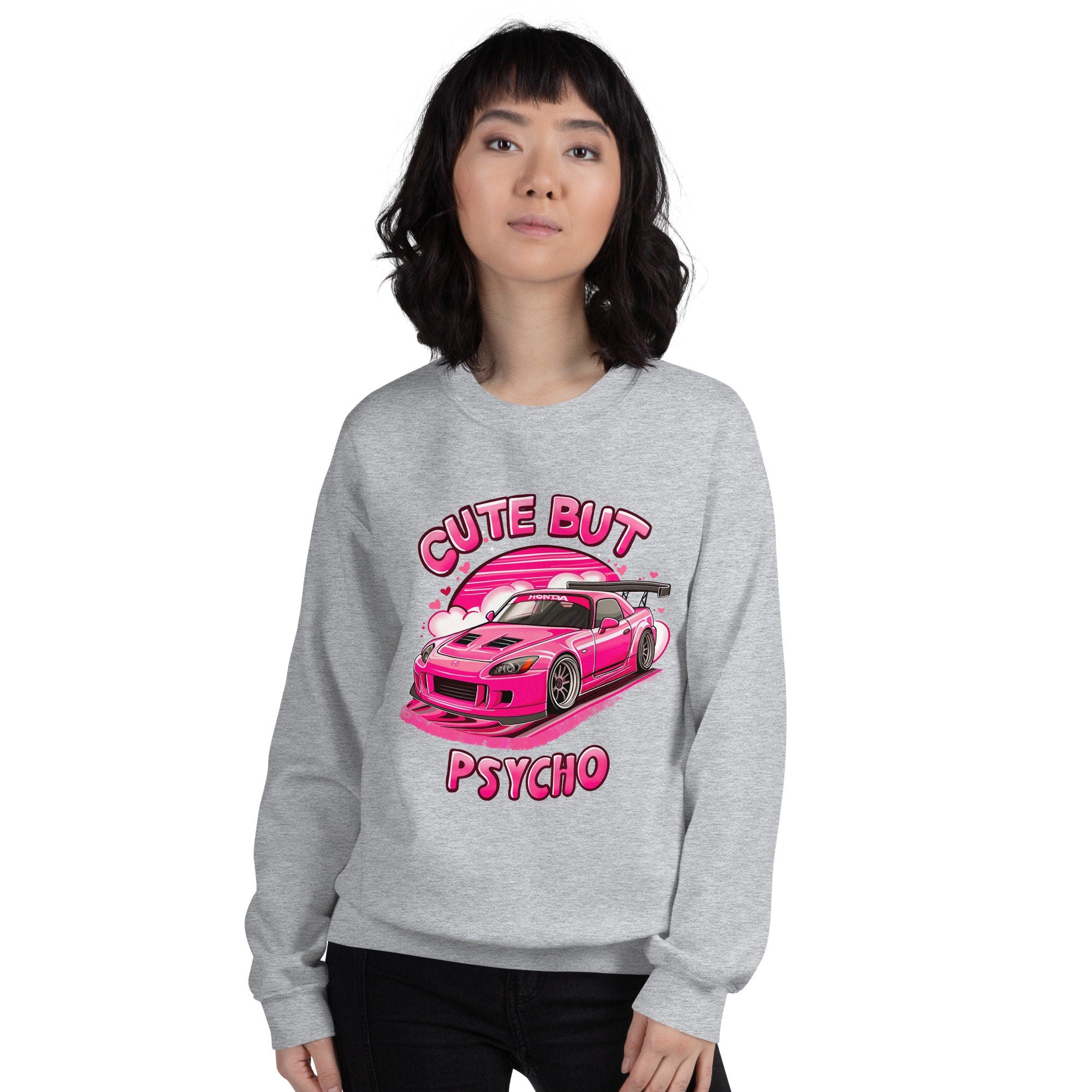 Women’s Suki S2K Honda Pink Anime Style Racecar Unisex Sweatshirt
