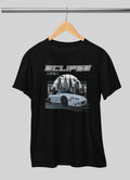 Urban Skyline: Unisex Mitsubishi Eclipse Cityscape T-Shirt in Black