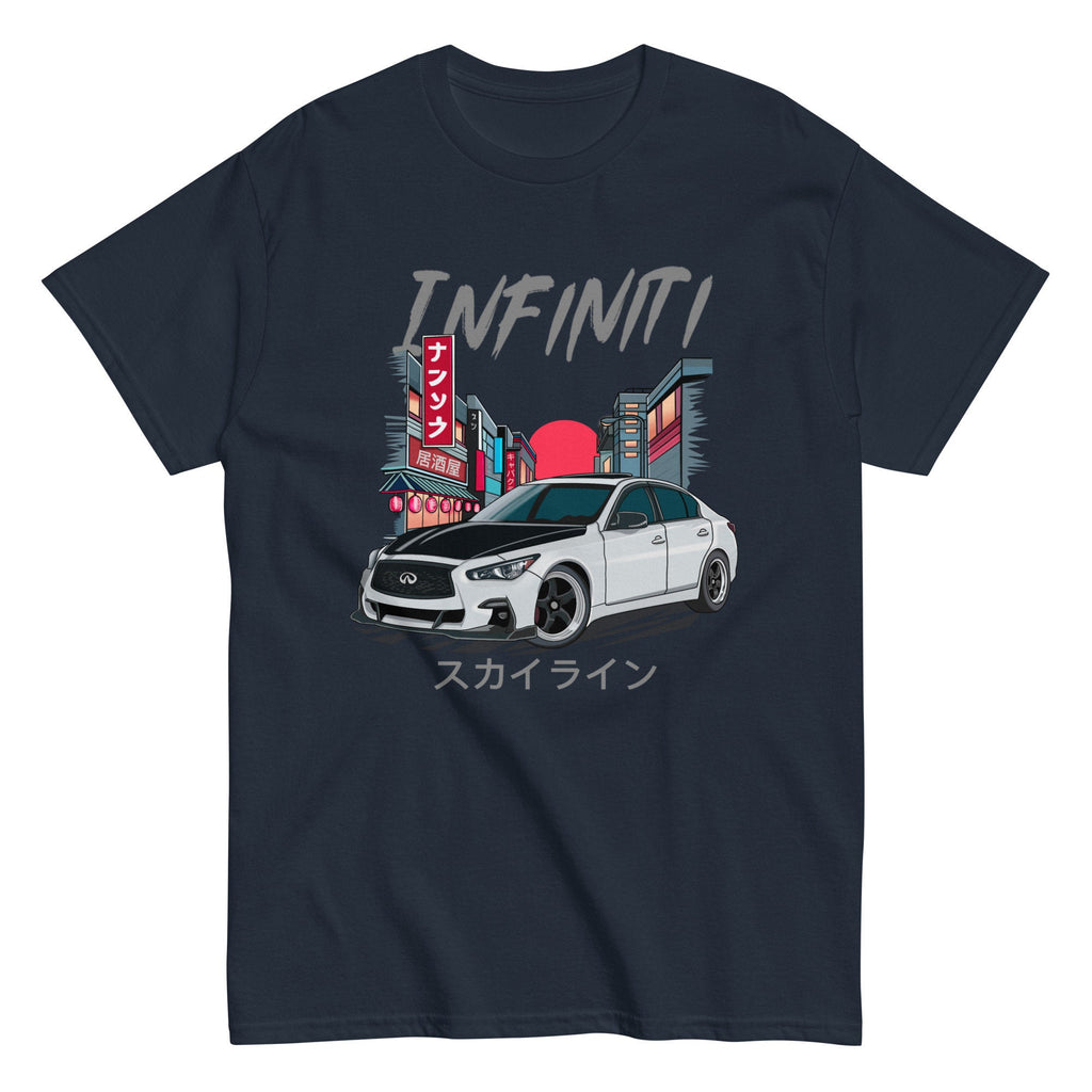 Street-Style Infiniti Q50 Skyline T-Shirt | Japanese Car Culture Tee | Modified Car Enthusiast Unisex classic tee