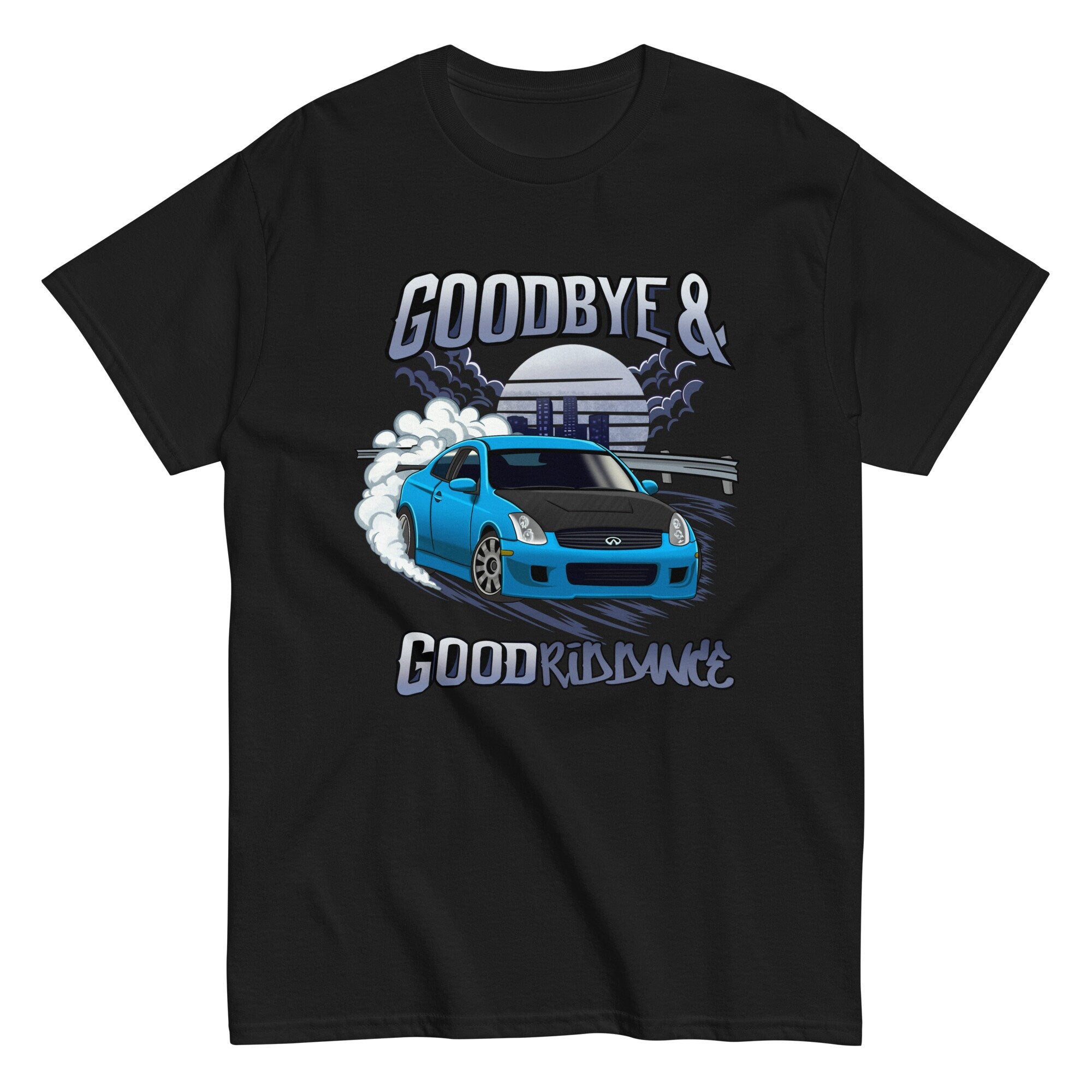 Blue G35 Drift T Shirt JDM Unisex Car Enthusiast Shirt Heavy Cotton Tee