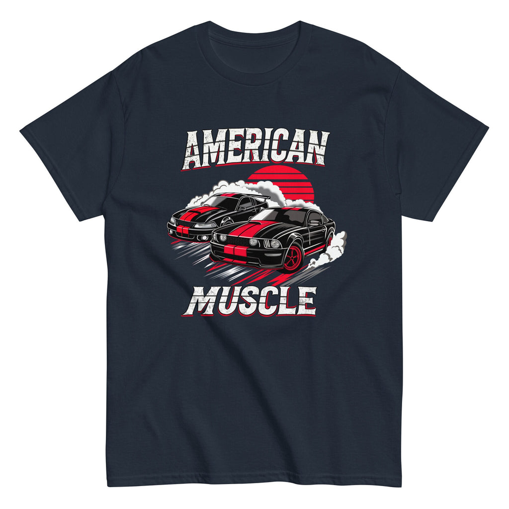 Red and Black American Drift S197 New Edge Mustangs Racing Muscle Car Enthusiast Unisex T Shirt