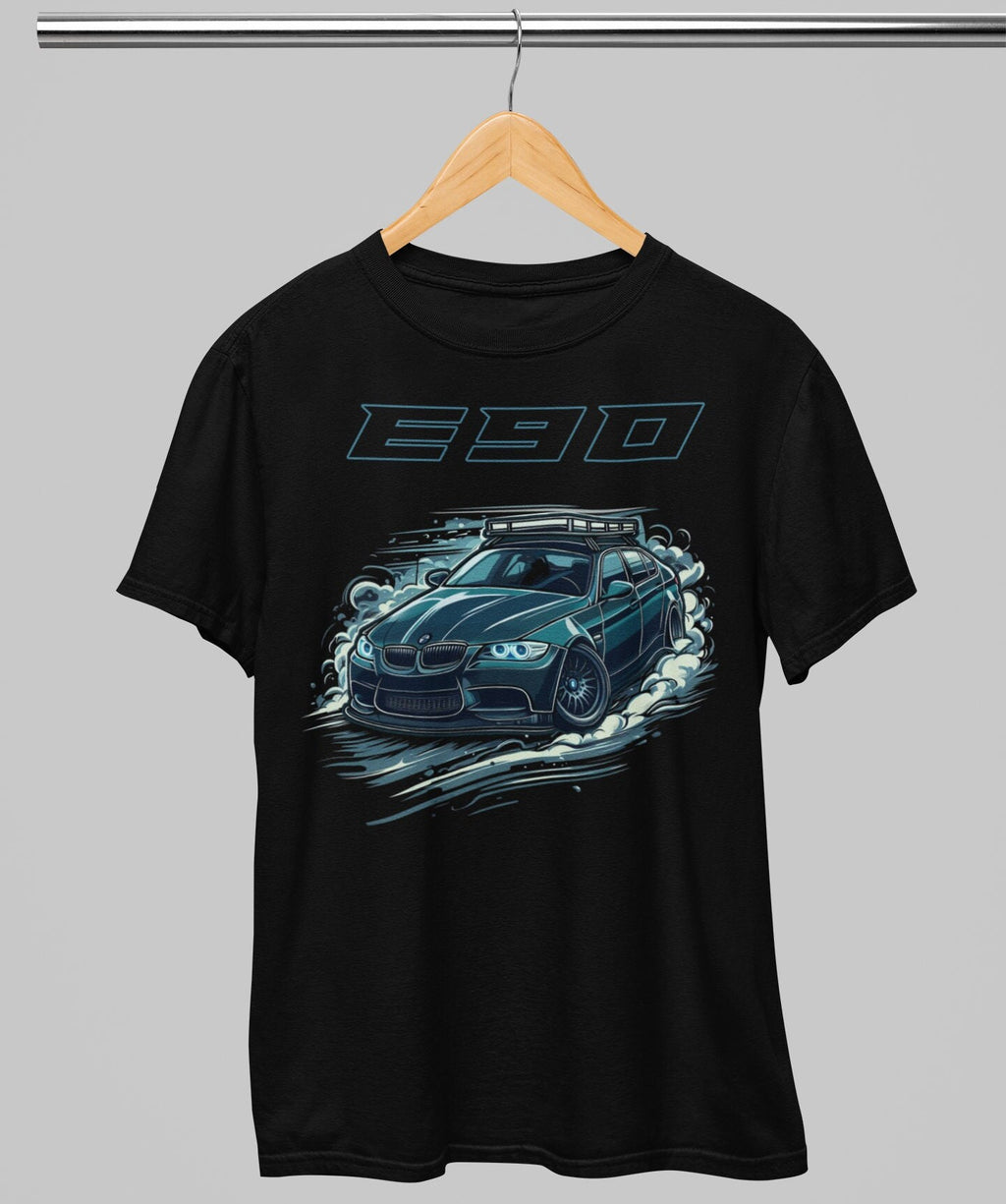 E90 Drift BMW Mens Classic Short Sleeve Black T Shirt