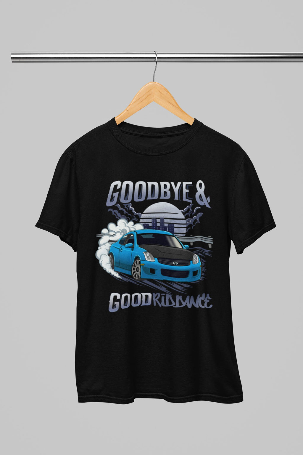 Blue G35 Drift T Shirt JDM Unisex Car Enthusiast Shirt Heavy Cotton Tee