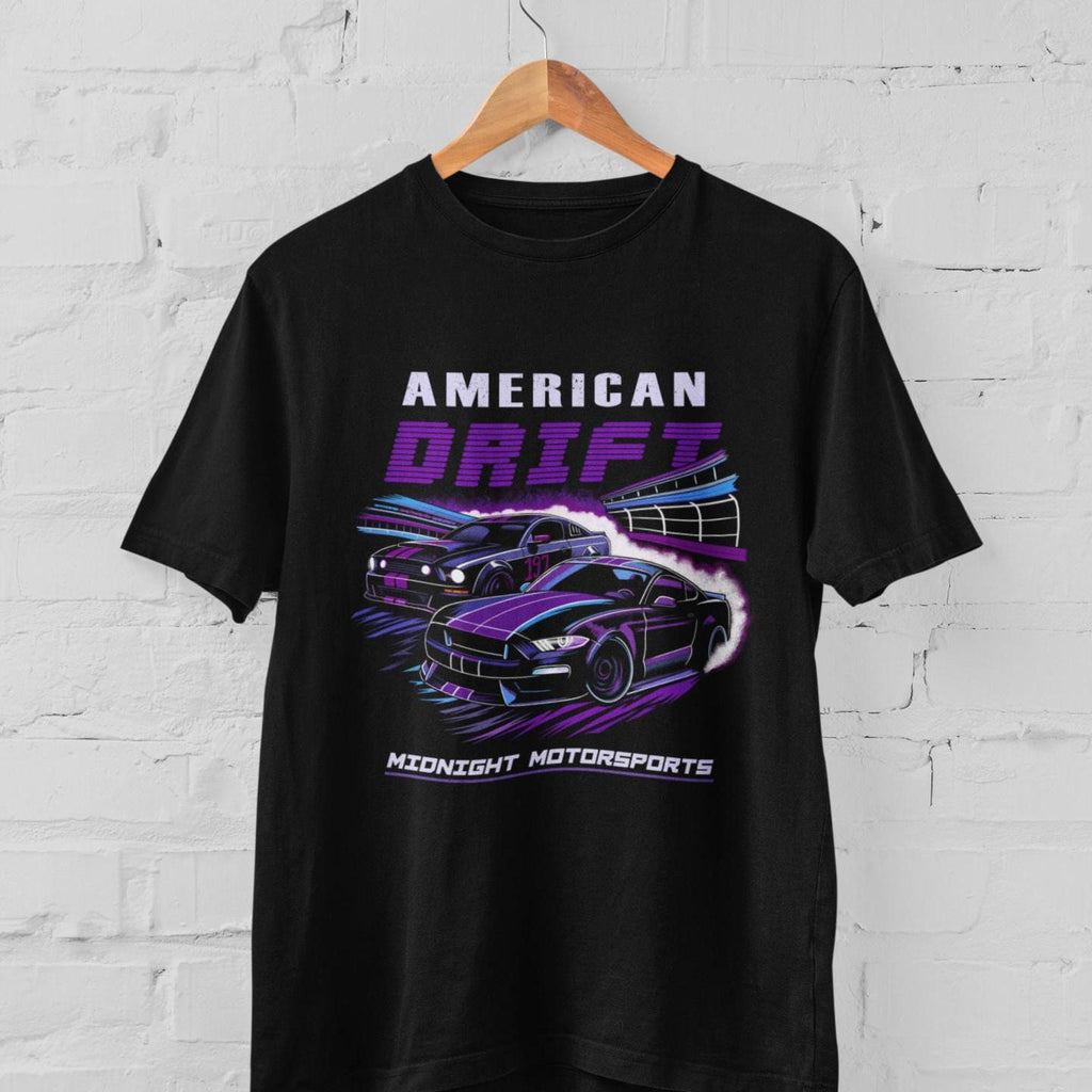 American Drift Mustang T-Shirt – Cyberpunk Graphic Short Sleeve