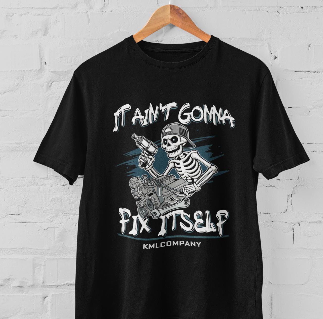 Build It Break It Skeleton Mechanic T-Shirt, Car Enthusiast Tee