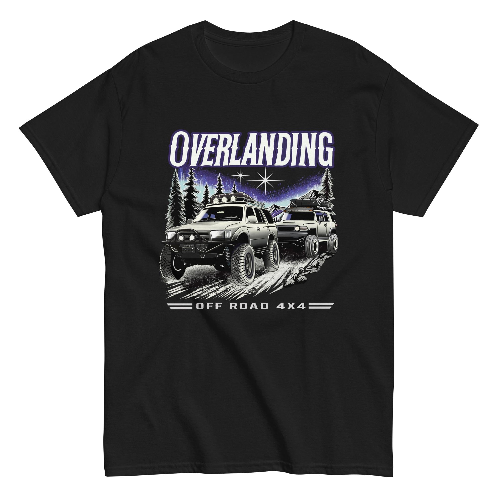 Overlanding Off Road 4x4 T-Shirt | Northern Lights Adventure Graphic Tee | Toyota 4Runner & FJ Cruiser T Shirt