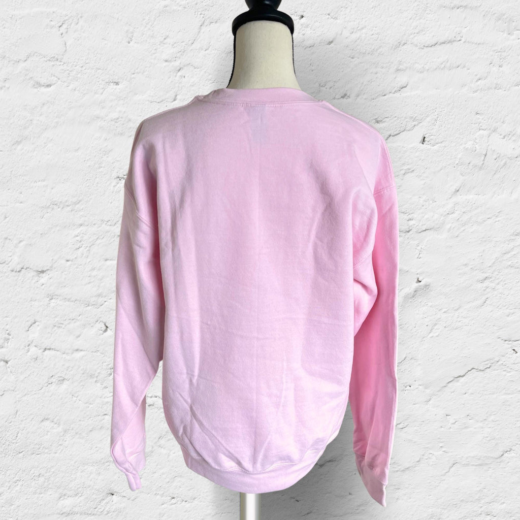 Retro Sunset Adventure Awaits Pullover Sweatshirt, Ford Bronco 1960s Pastel Pink Feminine Gift, Unisex Vintage Crewneck