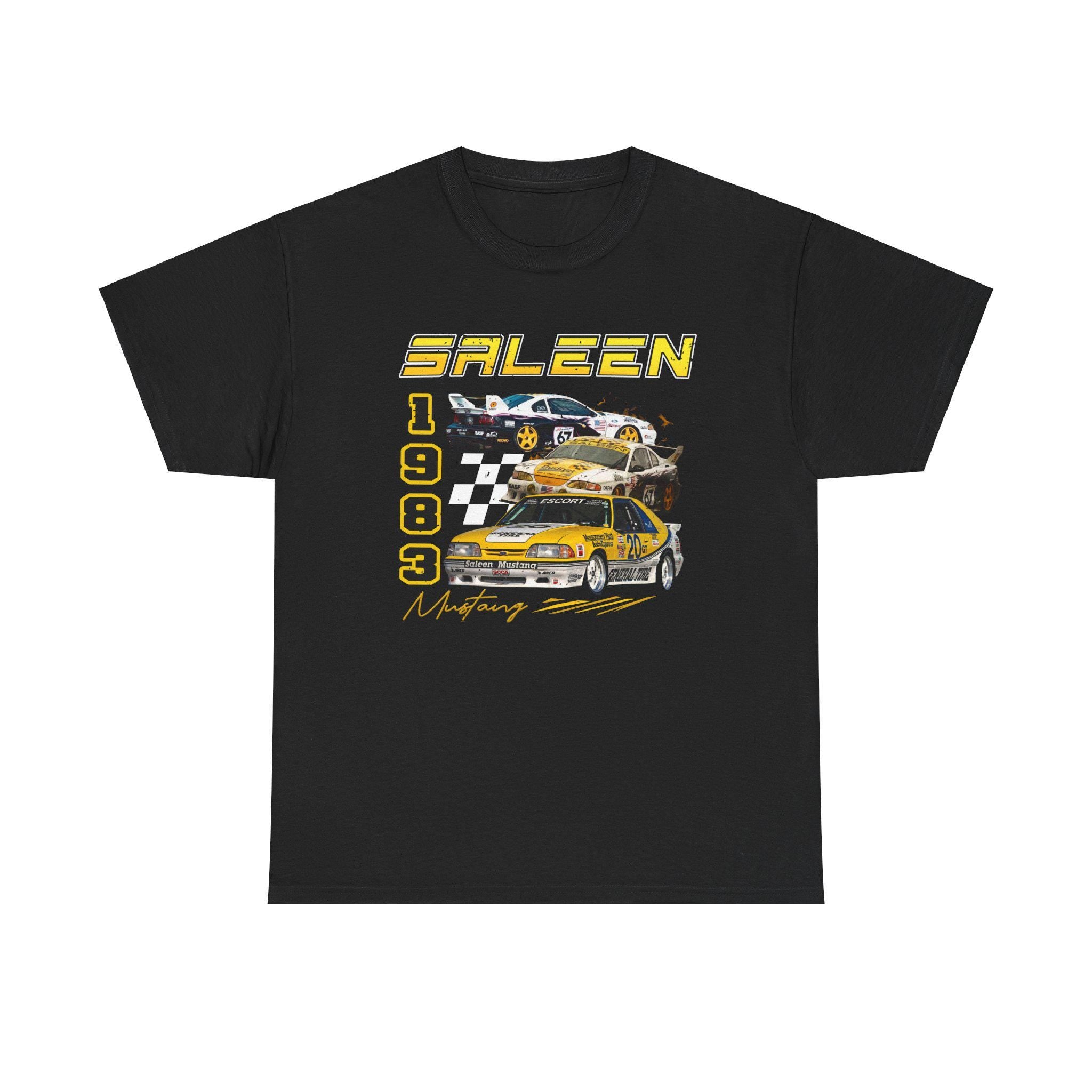 Vintage Racing Saleen Mustang Race car Unisex T-Shirt, Retro Yellow 90s Distressed