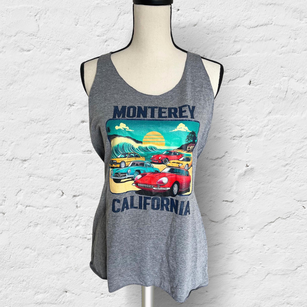 Monterey Car Week Tank Top – Classic Car Enthusiast, Summer Beach Racerback