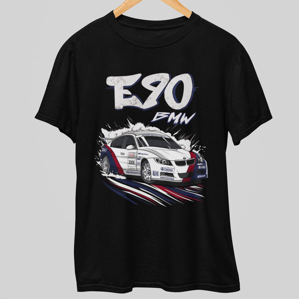 BMW E90 Motorsport Graphic T-Shirt Blue Red 3 Series BEAMER Euro Drift