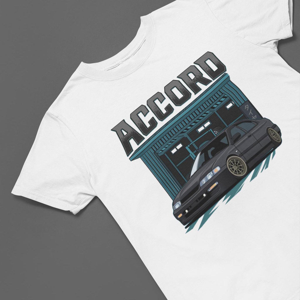90s Honda Accord T-Shirt - JDM Car Enthusiast Apparel Unisex classic tee Teal Gray