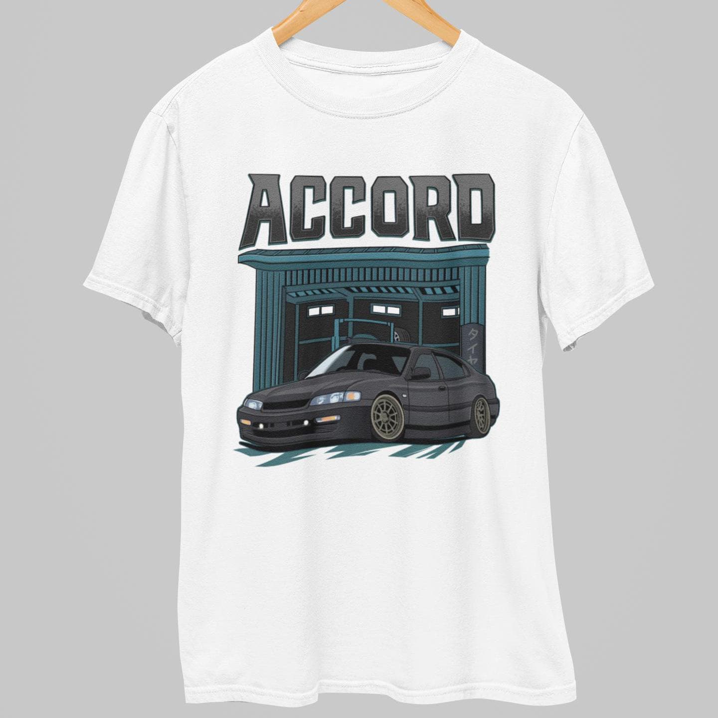 90s Honda Accord T-Shirt - JDM Car Enthusiast Apparel Unisex classic tee Teal Gray