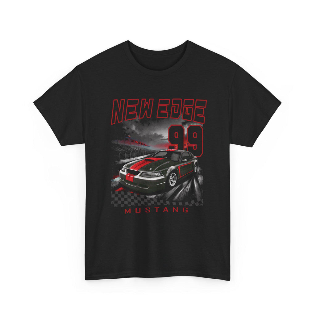 Vintage-Style 1999-2004 Mustang T-Shirt – Red and Black Race Car Design