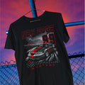 Vintage-Style 1999-2004 Mustang T-Shirt – Red and Black Race Car Design