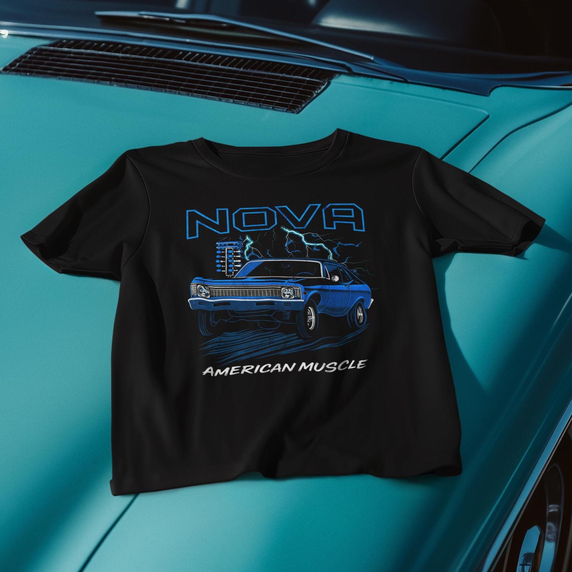 Chevy Nova 1968 Muscle Car Hot Rod T-Shirt, Car Enthusiast Gift