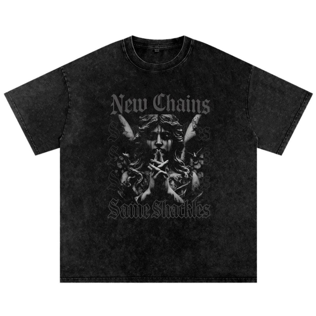Dark Rap G59 Aesthetic Fallen Angel Graphic Faded Oversized Underground Streetwear Shirt