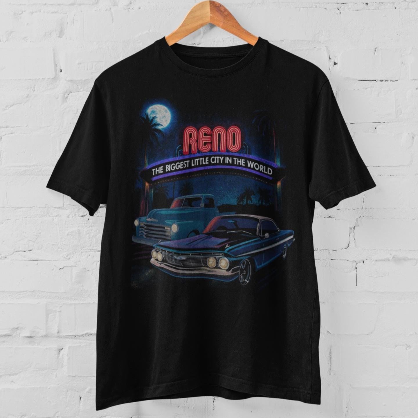 Reno Nevada Classic Car T-Shirt | Retro Vintage Shirt