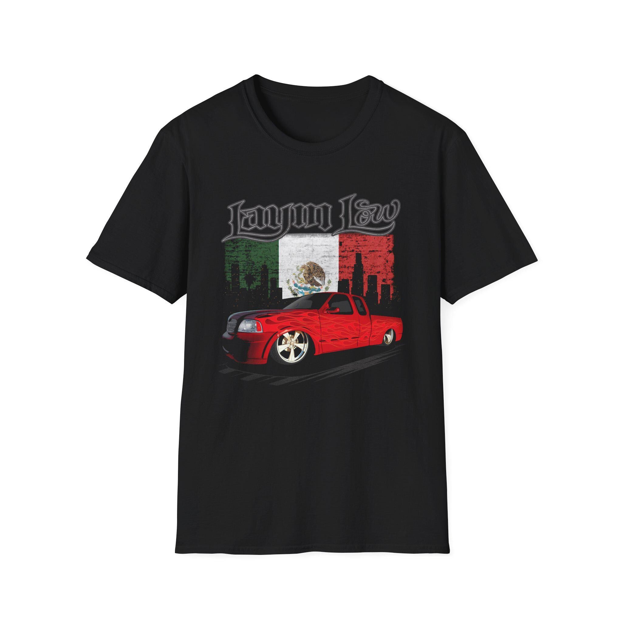 Mexico Flag Lowrider F150 Lightning trokiando Truck Unisex T-Shirt