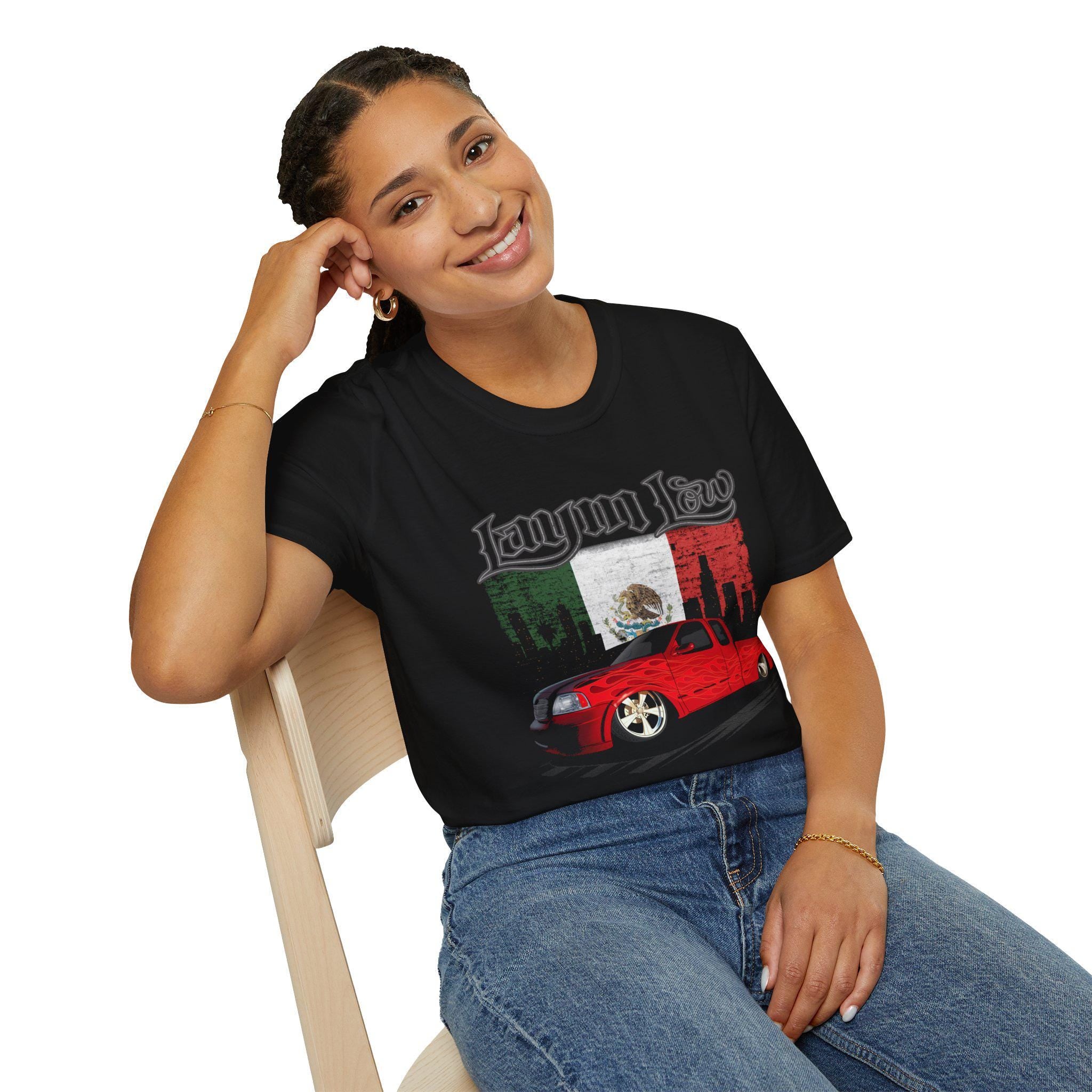 Mexico Flag Lowrider F150 Lightning trokiando Truck Unisex T-Shirt