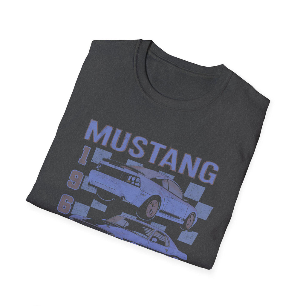 90s vintage faded retro car enthusiast t-shirt mustang mach 1 new edge and fastback Unisex tee