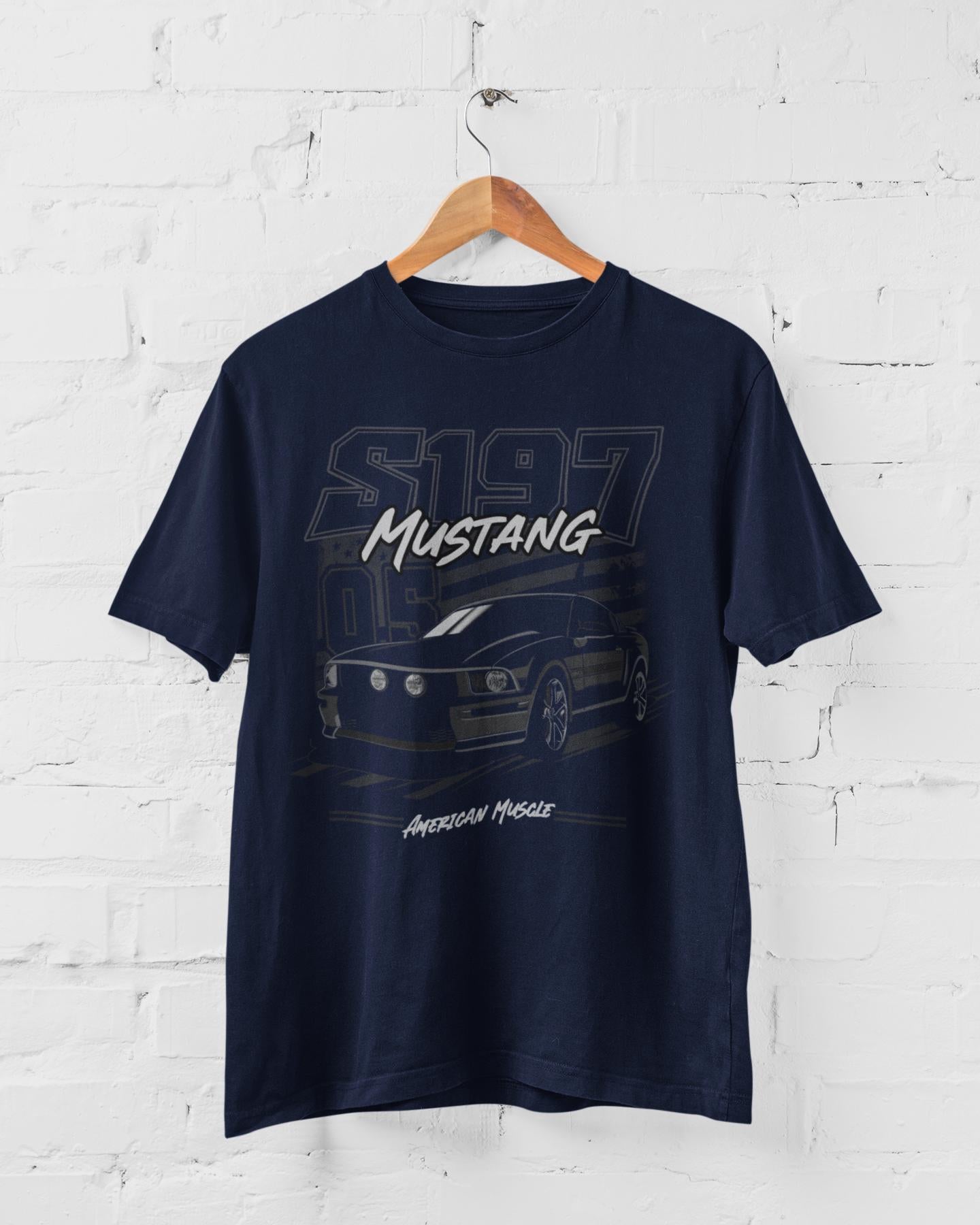 05 09 S197 Gray Mustang first gen Unisex T Shirt American muscle car shirt for enthusiasts and lovers