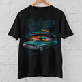 1964 Galaxie Shirt Vintage Classic Car Neon Diner Night Scene Old School Cruiser Muscle Gift for Enthusiasts Black T-Shirt