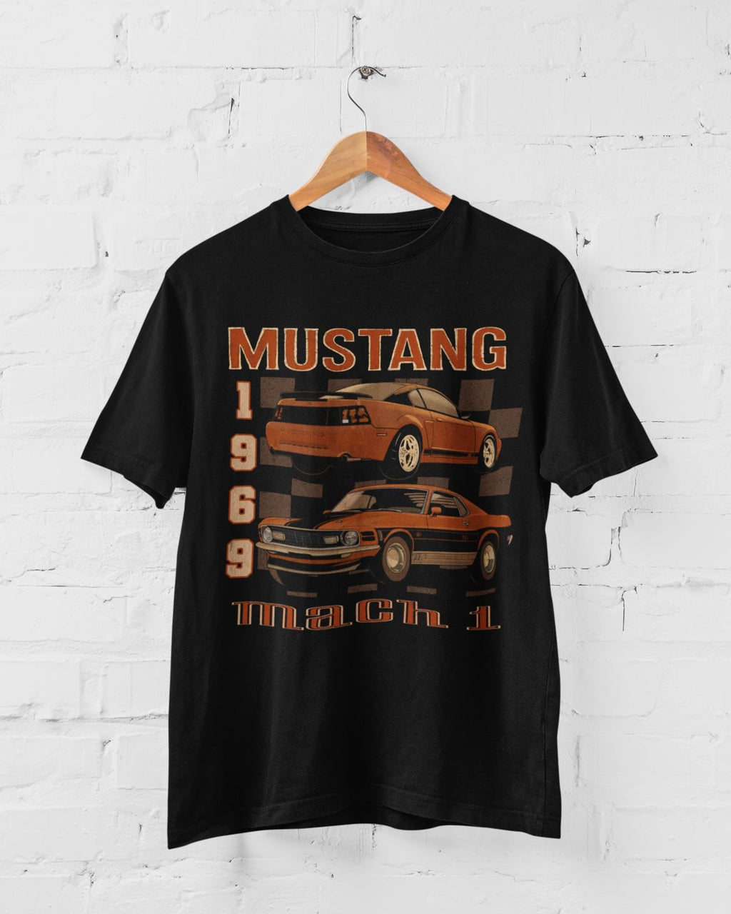 Vintage 90s Mustang T-Shirt | 1969 & 2004 Mach 1 Art
