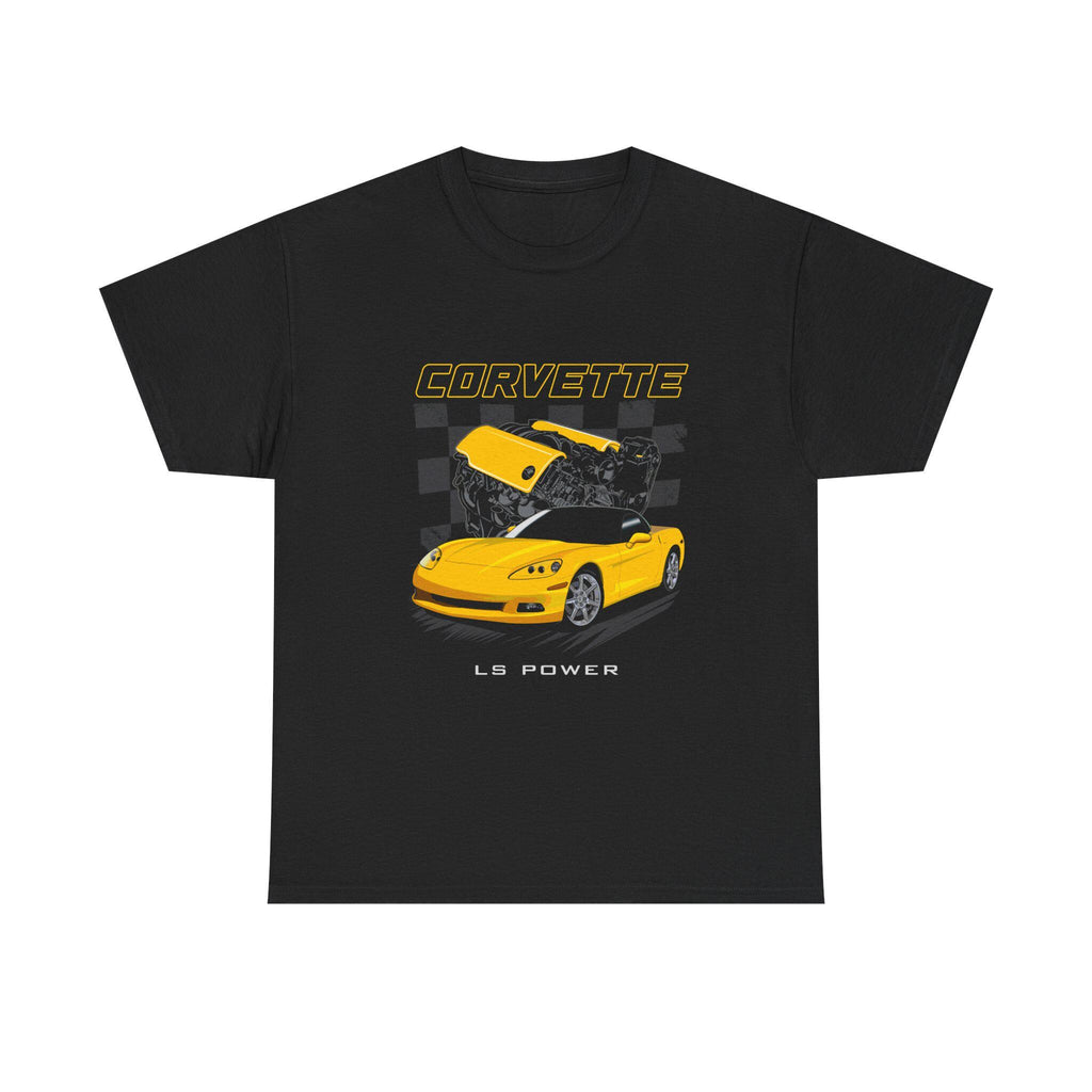 C6 Vette LS Power T-Shirt | Muscle Car Tee Gift for Gearheads | Engine Swap Shirt