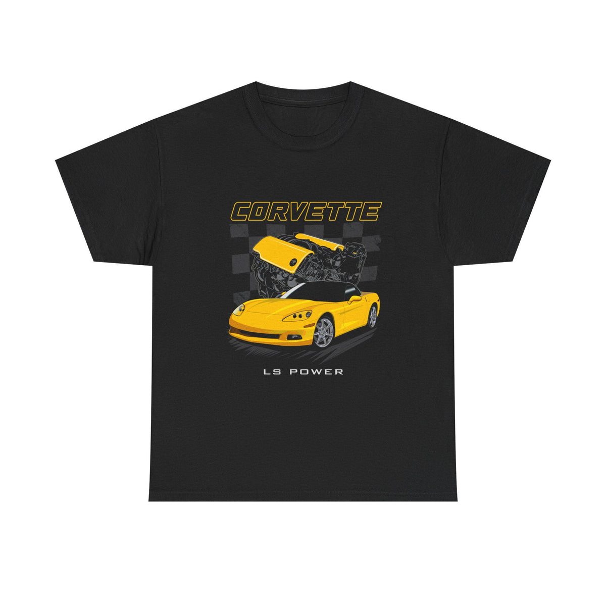 C6 Vette LS Power T-Shirt | Muscle Car Tee Gift for Gearheads | Engine Swap Shirt