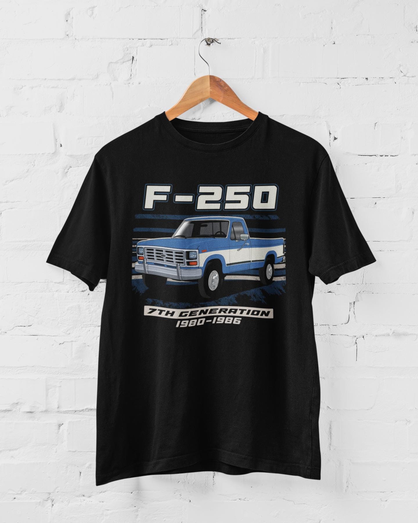 F250 Truck Shirt 1980-1986 F Series Classic Pickup Vintage Ford Unisex Cotton T-Shirt Truck Enthusiast Gift