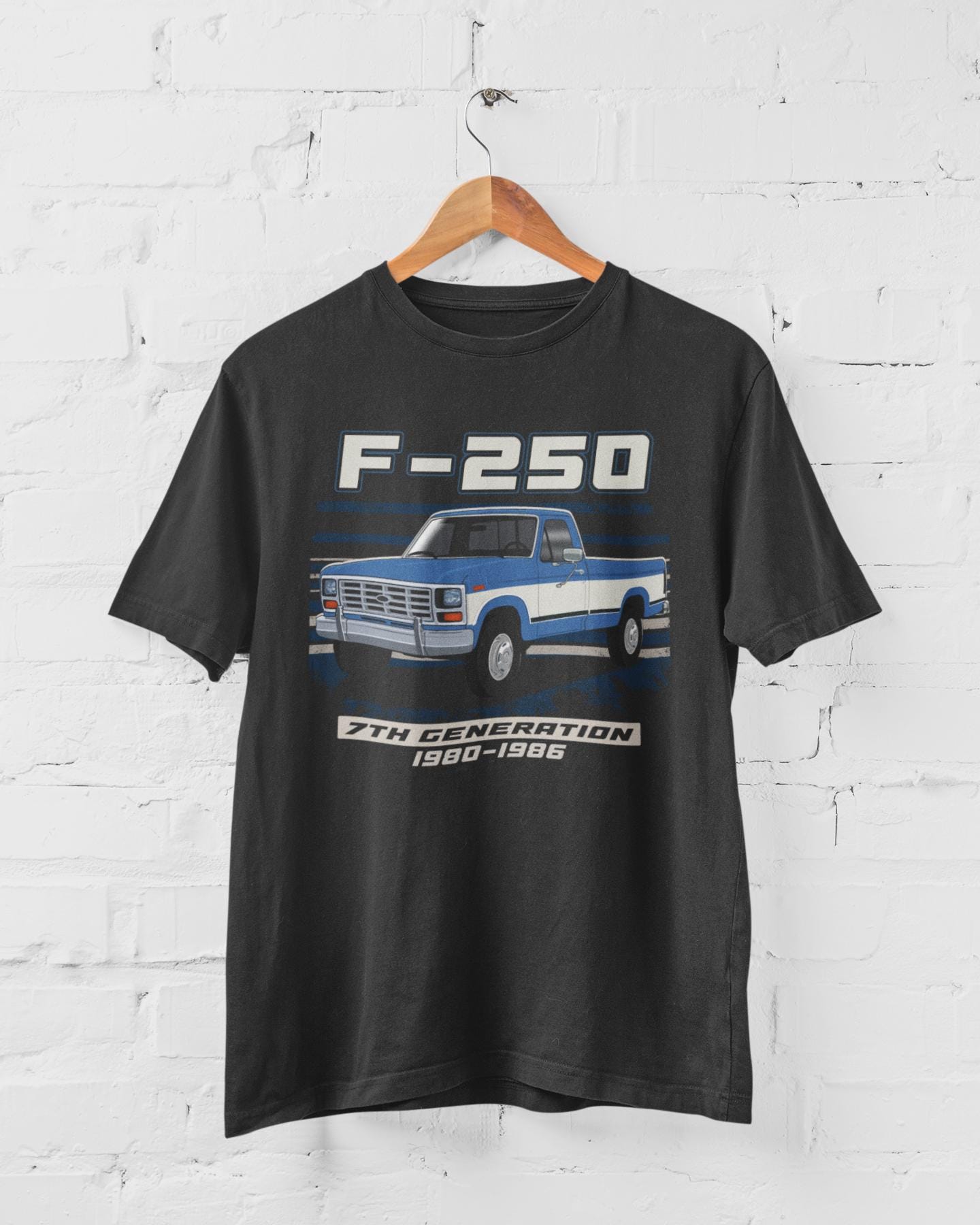 F250 Truck Shirt 1980-1986 F Series Classic Pickup Vintage Ford Unisex Cotton T-Shirt Truck Enthusiast Gift