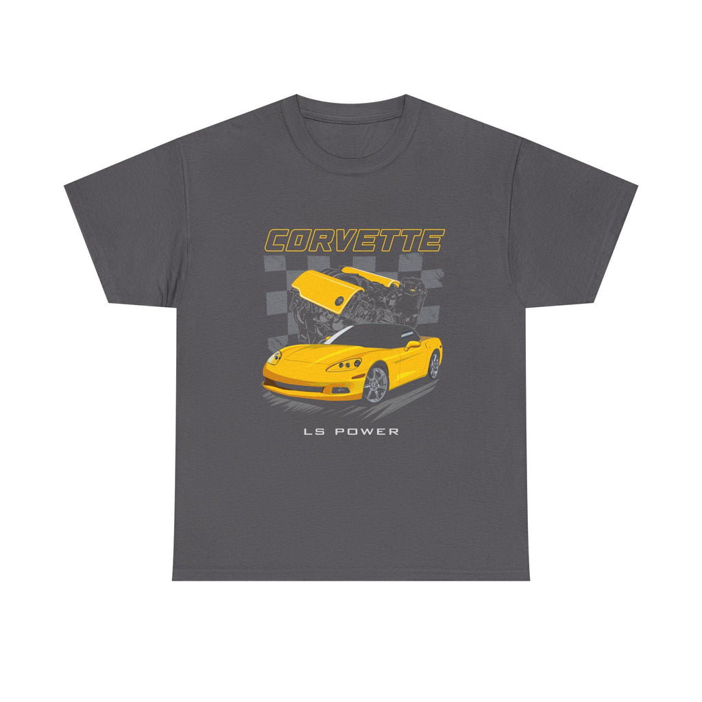 C6 Vette LS Power T-Shirt | Muscle Car Tee Gift for Gearheads | Engine Swap Shirt