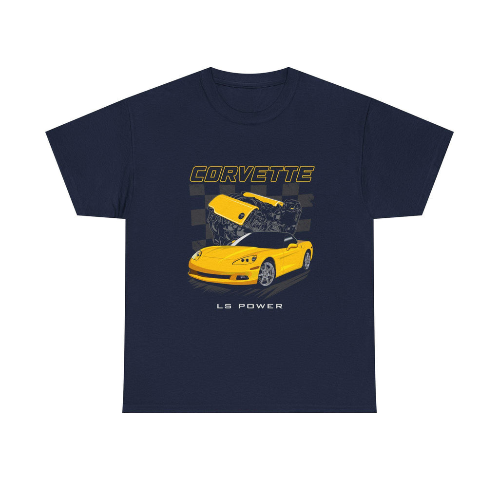 C6 Vette LS Power T-Shirt | Muscle Car Tee Gift for Gearheads | Engine Swap Shirt