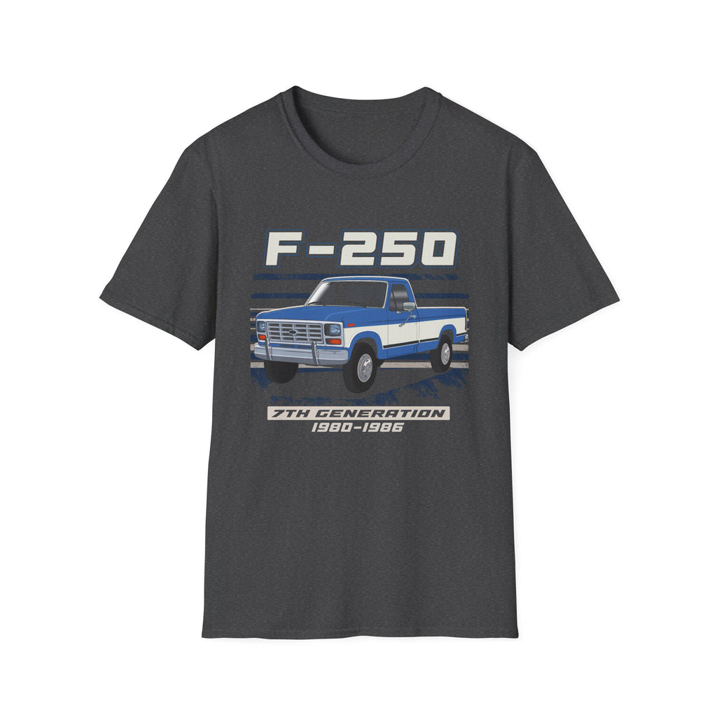 F250 Truck Shirt 1980-1986 F Series Classic Pickup Vintage Ford Unisex Cotton T-Shirt Truck Enthusiast Gift