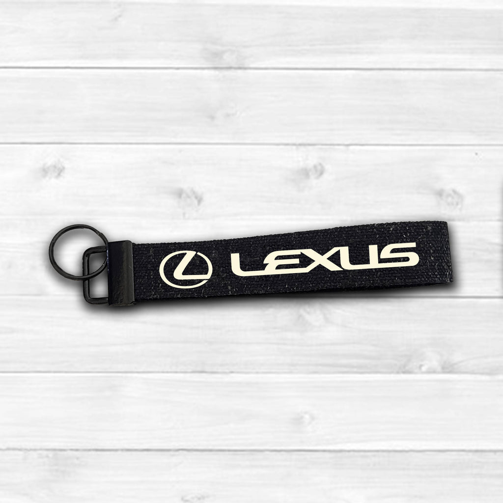 Lexus Black Wristlet Keychain for JDM Car Enthusiast gift for key ring