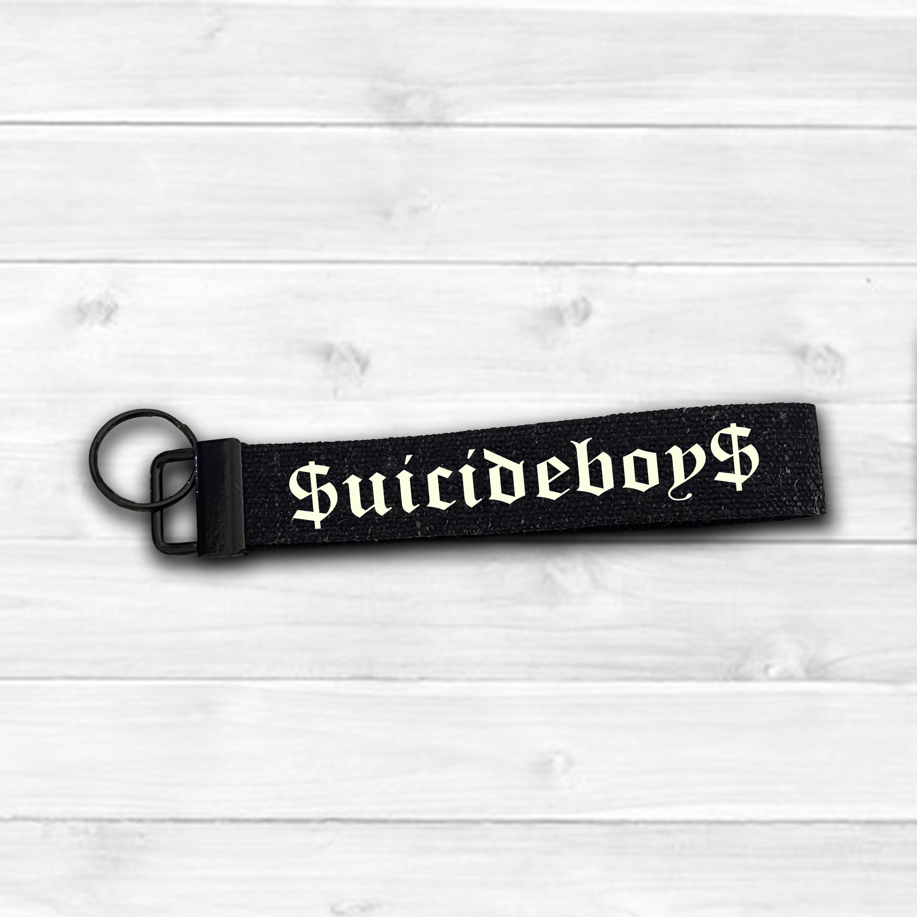 1 Black Sublimated Keychain Lanyard for Rap Music Lover