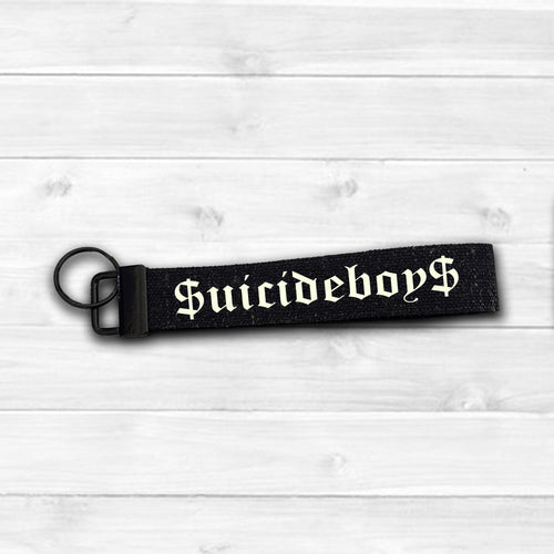 1 Black Sublimated Keychain Lanyard for Rap Music Lover