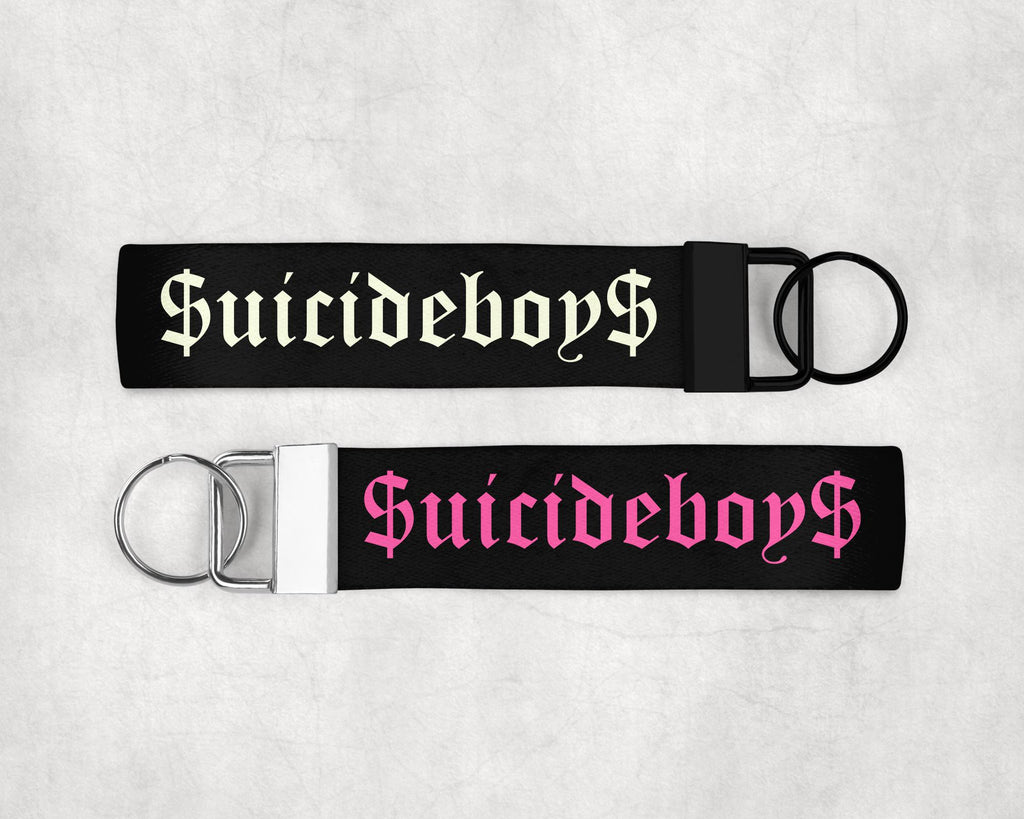 1 Black Sublimated Keychain Lanyard for Rap Music Lover